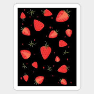 Vintage Strawberry Pattern Magnet